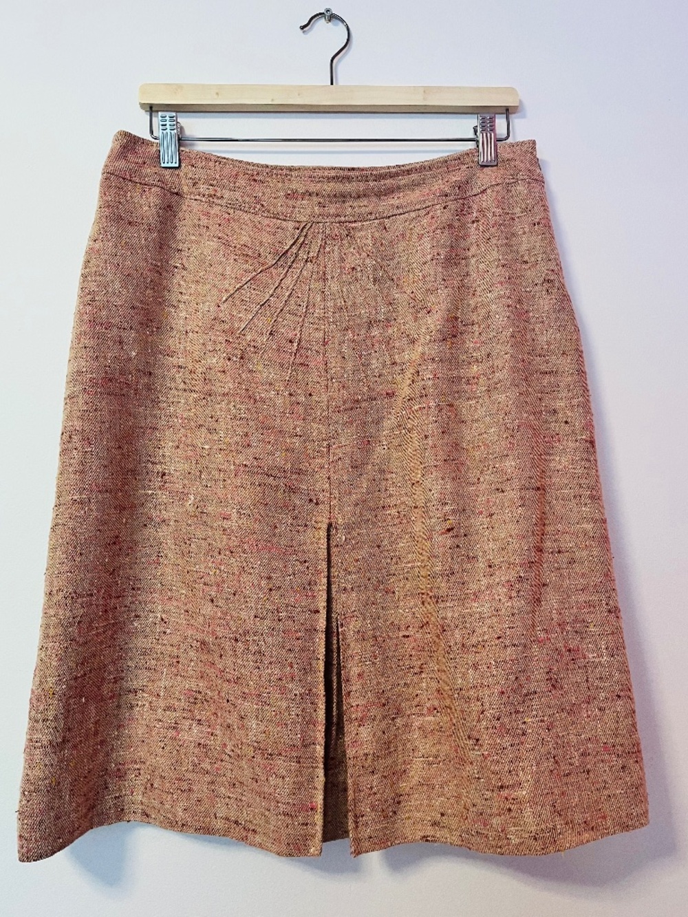 Vintage Valentino A-line Silk and Wool Skirt